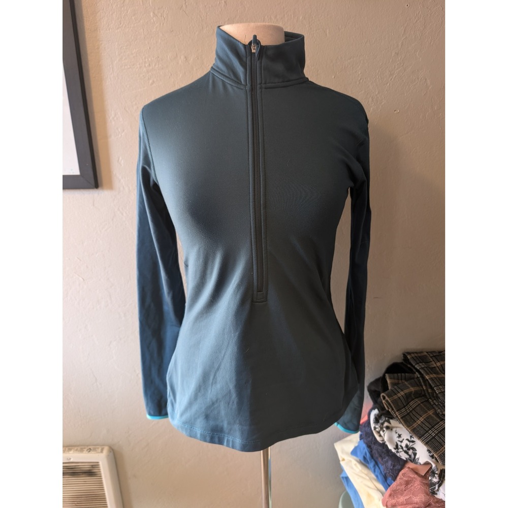 Womens‎ Teal Nike Dri Fit Running long sleeve half zip size M